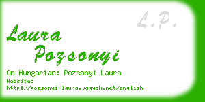 laura pozsonyi business card